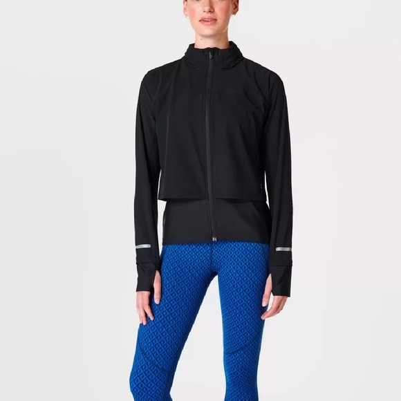 SWEATY BETTY‎ Black Fast Track Running Jacket Size Medium - Picture 1 of 10